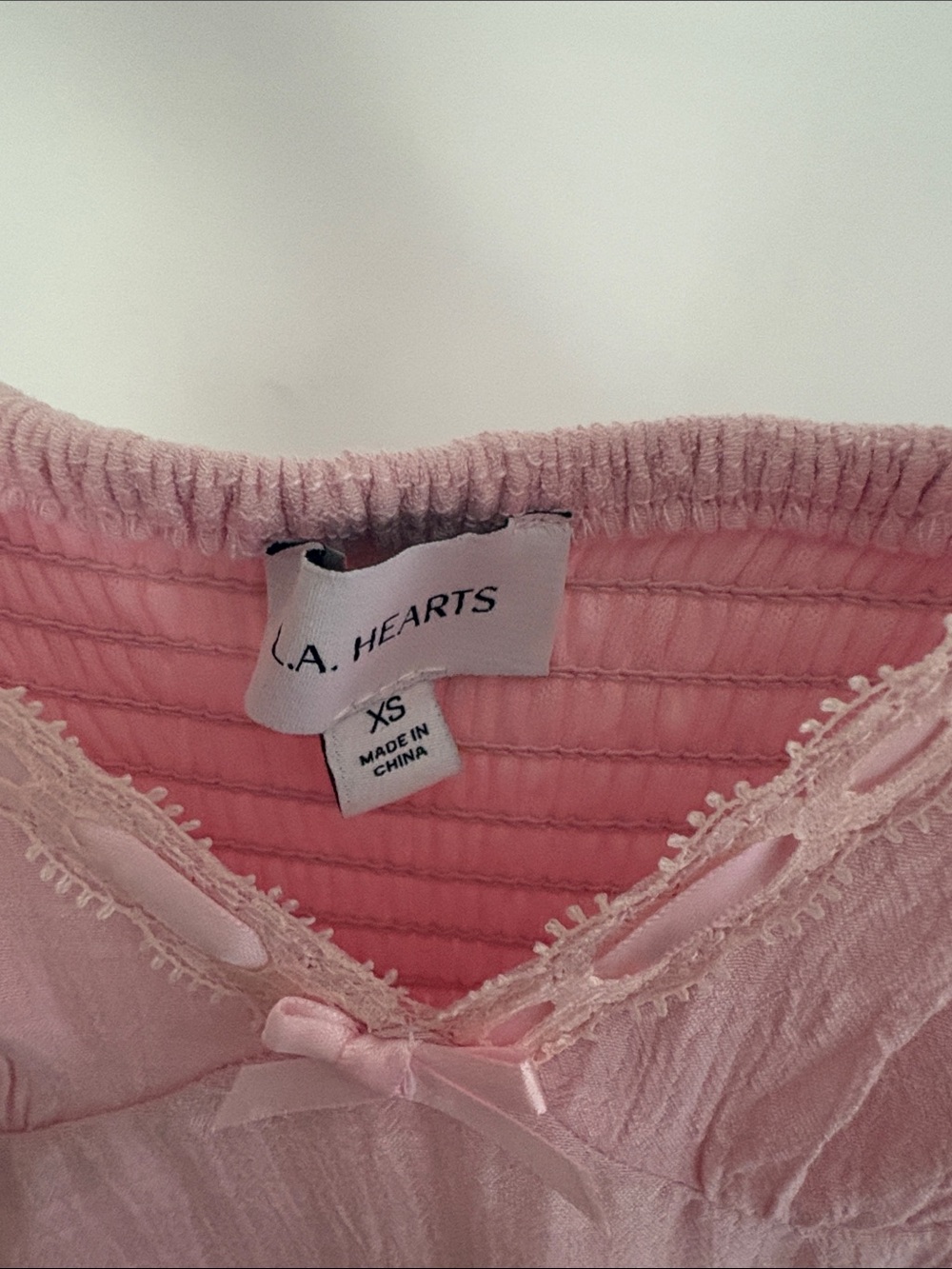 NEVER WORN PacSun Pink Silky Slip BabyDoll Mini Dress with Bow - Picture 2 of 4